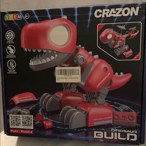 Red Dinosaur Build Toy